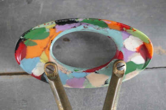 Image 1 of Vintage set Italian Design coat rack hooks copper resin