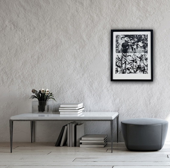 Image 1 of Rudy Burckhardt: "Jackson Pollock Painting No 32" - Professionally Framed With New High Quality Gallery Frame And Unframed