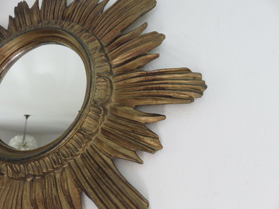 Image 1 of Miroir Soleil Résine Dorée, Italy, 1960-1970