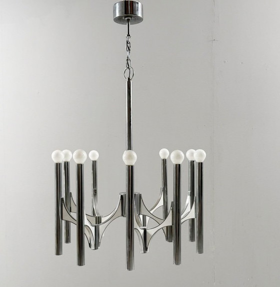 Image 1 of Lampadario di metà secolo di Gaetano Sciolari, Italia, anni '60