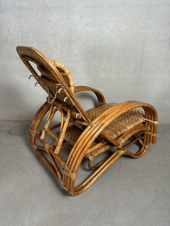 Image 1 of Vintage 'chaise longue' - Rattan