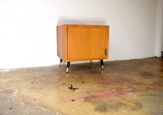 Image 1 of Mid Century Nachtkastje Vintage Commode Kabinet
