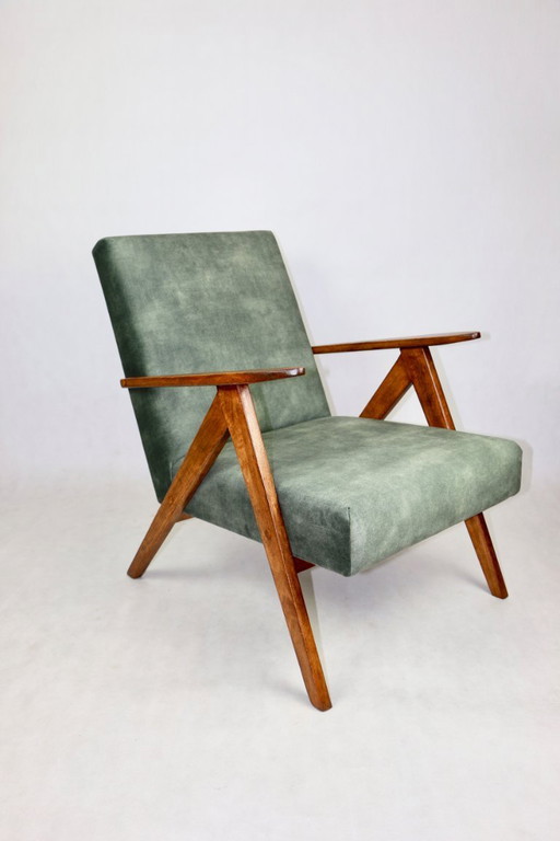B-310 VAR Fauteuil en velours olive, 1975