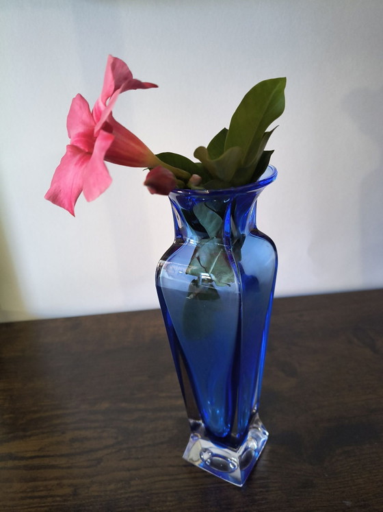 Vase en verre Murano Sommerso Flavio Poli, Bleu (photo 3 sur 8)
