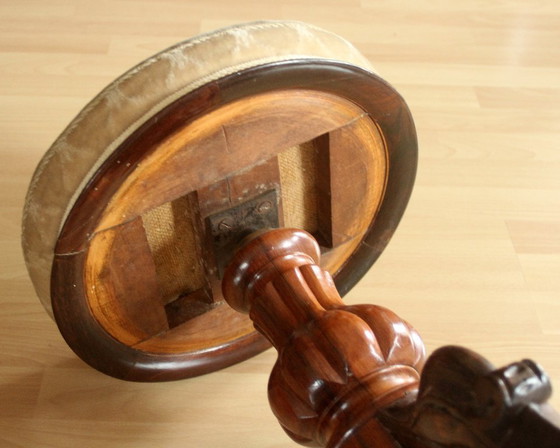 Image 1 of 1920s Antiker hochwertiger Klavierhocker - drehbar