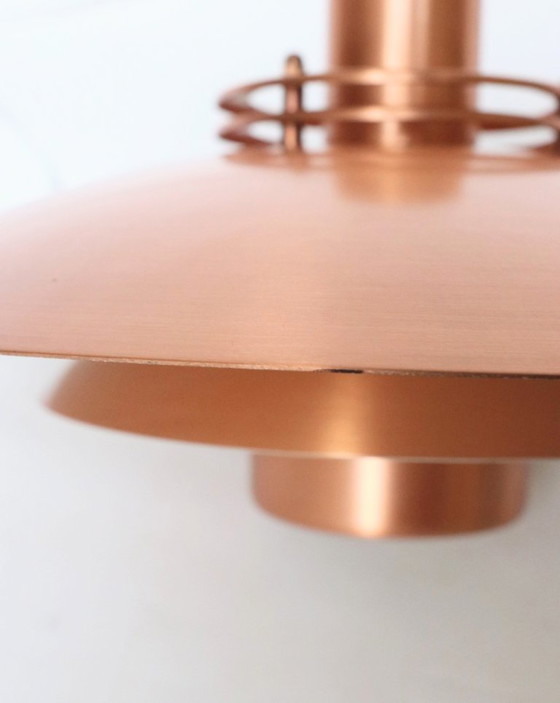 Vintage Danish Copper Pendant Lamp Formlight – Fog & Mørup, Metal (photo 14 of 14)