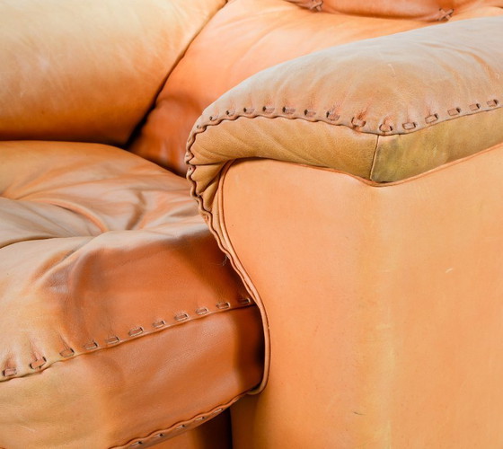 Image 1 of Straordinaria sedia da salotto De Sede DS101 in pelle cognac DS17. Svizzera, anni '70