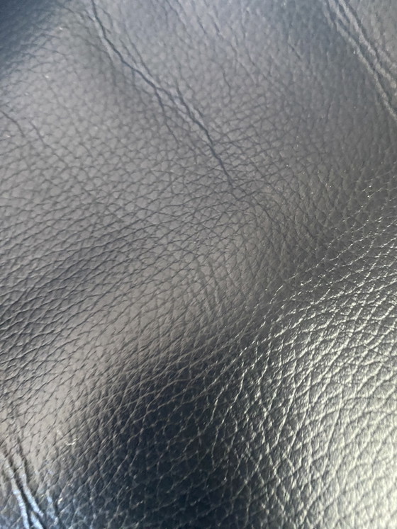 Image 1 of Blue leather Aviator armchair