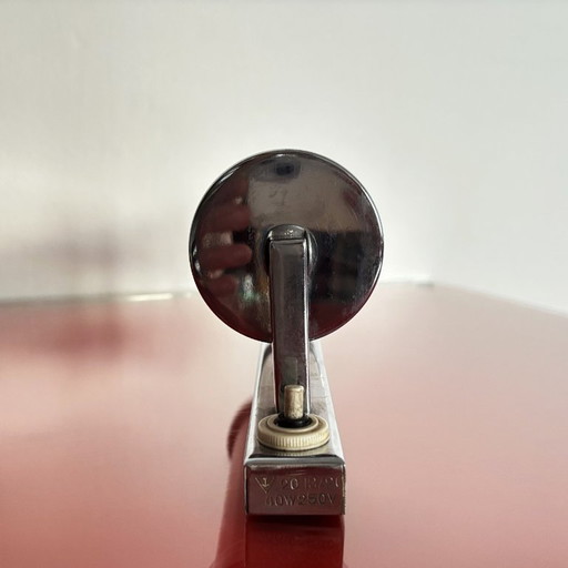 Functionalist wall lamp, glass tube shadow, Czechoslovakia, 1950s