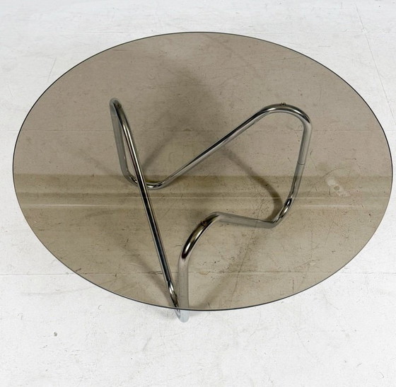 Image 1 of Französischer Stahlrohr Coffee Table/Couchtisch, der 1970er Jahre