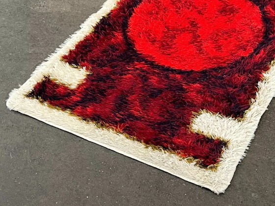 Image 1 of Tapis de passage des années 60 70 Carpet Rug Space Age by Hojer Eksport Danemark Design