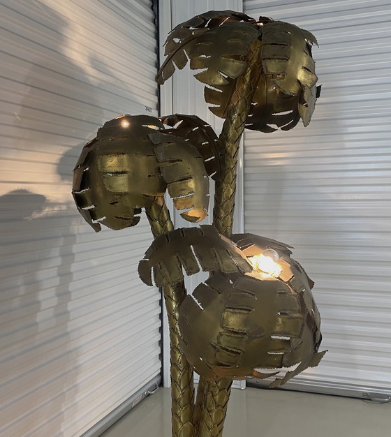 Image 1 of Grande lampada da terra vintage in ottone Maison Jansen anni '70