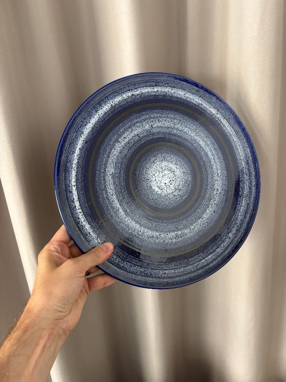 Set vintage di ciotola e piatto in ceramica blu cobalto di Waechtersbach, Germania Ovest. (photo 4 of 13)