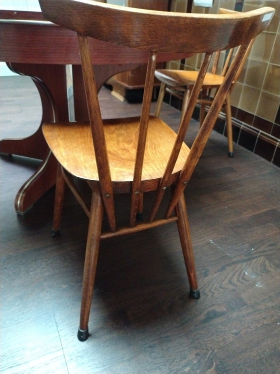 Image 1 of Set di 4 sedie da esterno Ercol, anni '70.