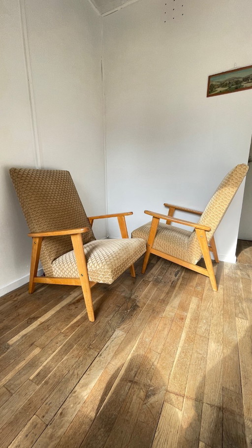 Vintage Armchairs by MANUCERE France