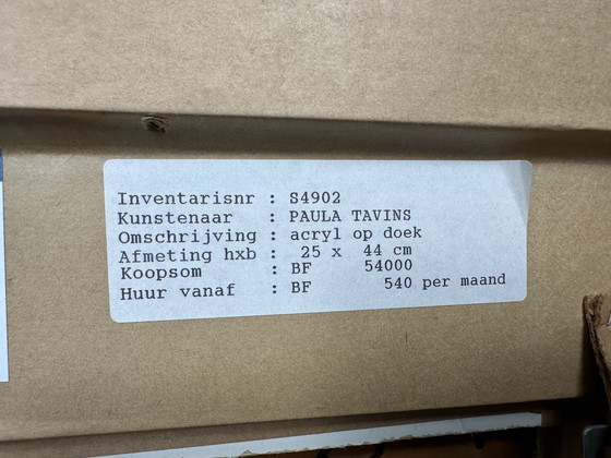 Image 1 of Gemälde von Paula Tavins (USA) – 1996 – Acryl auf Leinwand