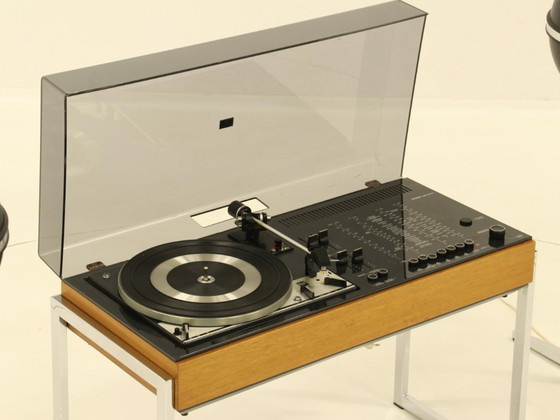 Image 1 of Wega Studio 3212 Hifi de Verner Panton & 2 enceintes Grundig Audiorama modèle 8000