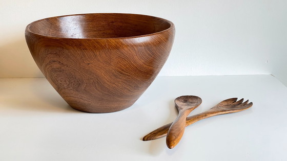 Image 1 of Insalatiera vintage scandinava XL in teak