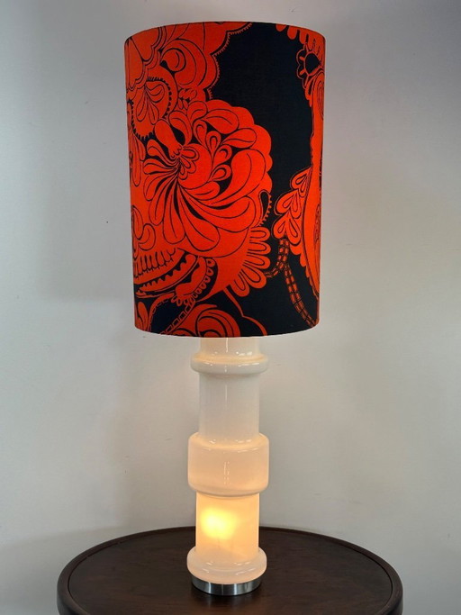 Vintage lamp van wit opaal Murano glas, Doria, Italië, 1970