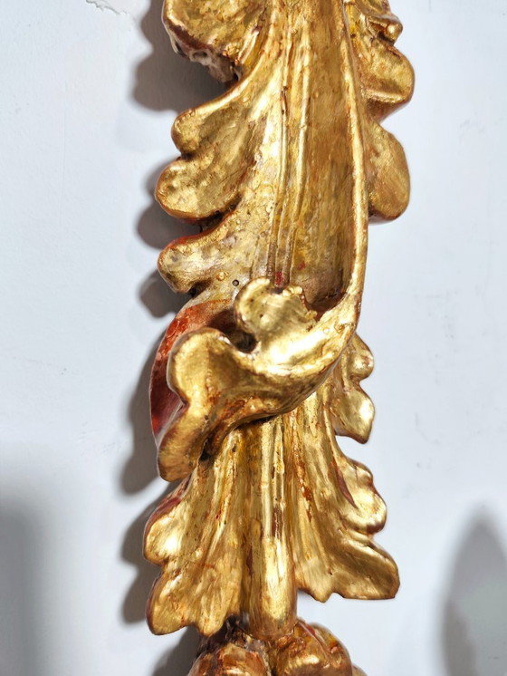 Image 1 of Barocke Wandleuchte aus Holz. Spanien, 1940er Jahre.