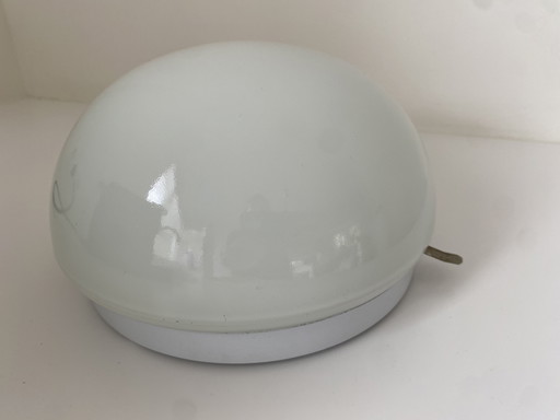 Vintage Opaline Glass Ceiling plafondlamp - muurlamp Massive -  Opaline glas ‘70s