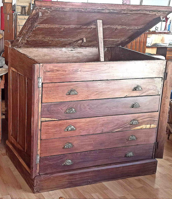 Image 1 of Kartenmöbel Palisander Mitte 19. Jahrhundert Breite 122 cm