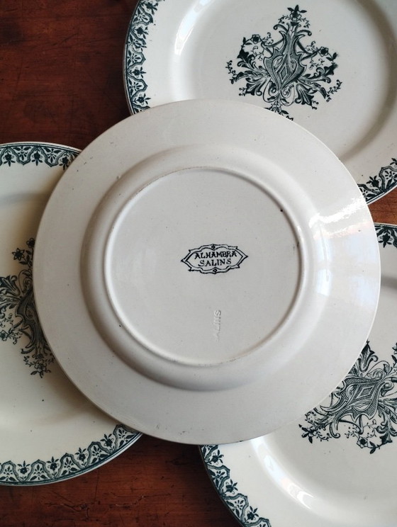 Image 1 of "Alhambra" ironstone earthenware service from Salins