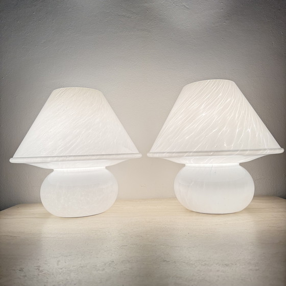 Image 1 of Limburg Glashütte Glass Table Lamp Mushroom, 1970's