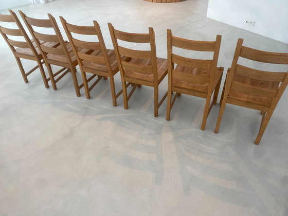 Image 1 of 6 Esszimmerstühle aus massiver Eiche - zeitlos & robust