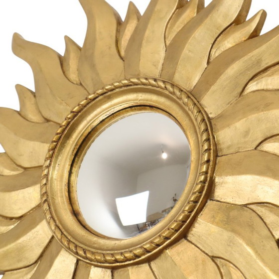 Specchio Vintage Dorato Sunburst Convesso 54cm – Glass, Plastic (photo 11 of 19)