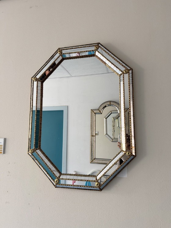 Image 1 of Spaanse vintage mozaïek spiegel