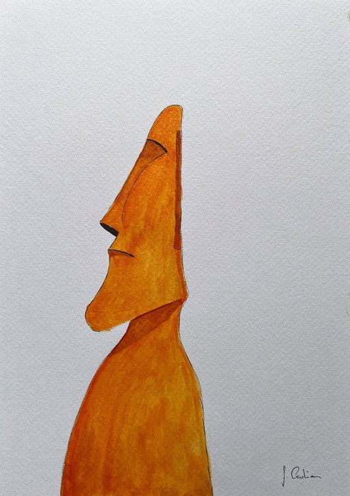 Encre sur papier blanc.  Format 30x21cm. 