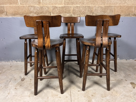 Brutalist 5 Lage Barkrukken ‘T-Back’ – Wood (photo 4 of 15)