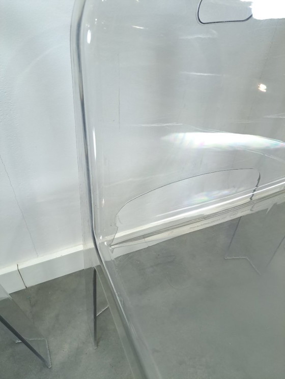 Image 1 of Design plexiglas stapelbare stoelen Trono by Sottsass Associati 2005 Segis Italy
