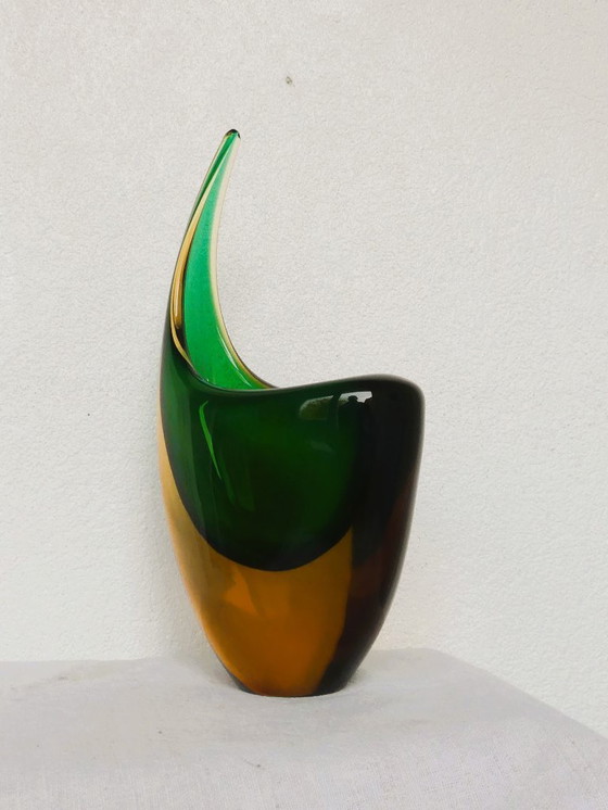 Image 1 of Seltene Murano Vase Sommerso 27 cm Flavio Poli zugeschrieben UK4 Aeb