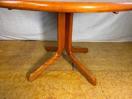 Image 1 of Mid Century Retro Teak Round Dining Table Danish, Circa 1960  A stylish mid century modern round teak dining table, Danish made 