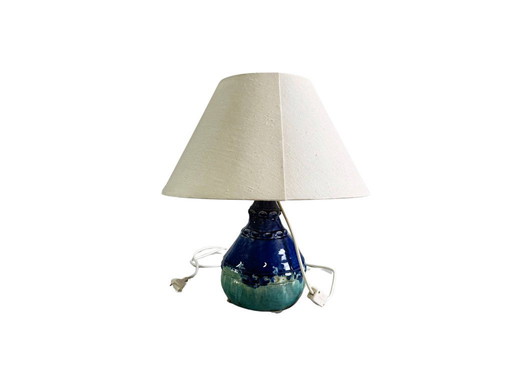 Original vintage ceramic table lamp Fat Lava Midcentury 1960