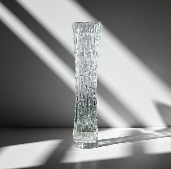 Image 1 of Vintage Oberglas Oostenrijk schorstextuurglas - modernistisch designobject uit de jaren 60-70