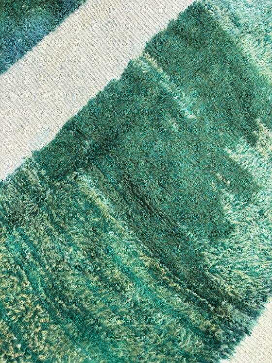 Image 1 of Marokkaans modern groen tapijt 210 x 300 cm, authentiek Marokkaans tapijt