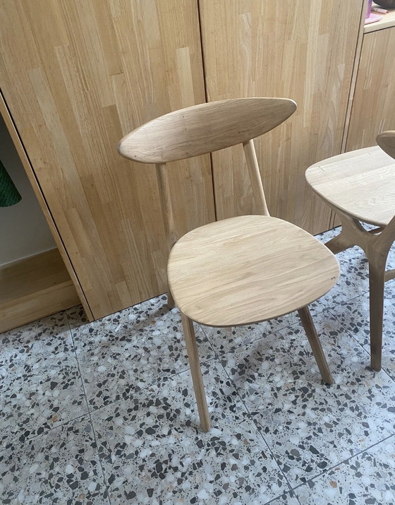 Image 1 of Tavolo bok di Ethnicraft e 6 sedie a occhiello