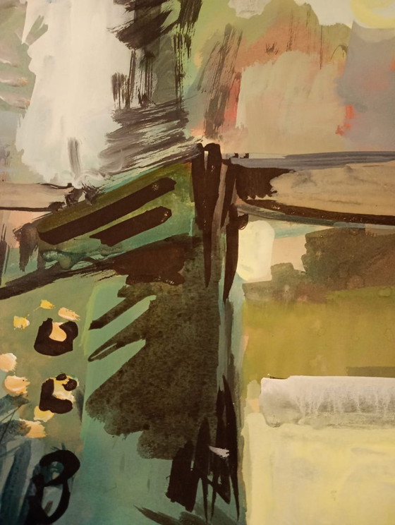 Giethoorn: Gouache by Piet Zwiers – Paintings & Drawings, Paper (photo 2 of 5)