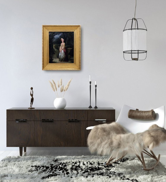 Image 1 of Romantische Szene, Ölgemälde, Italien, 19. Jahrhundert