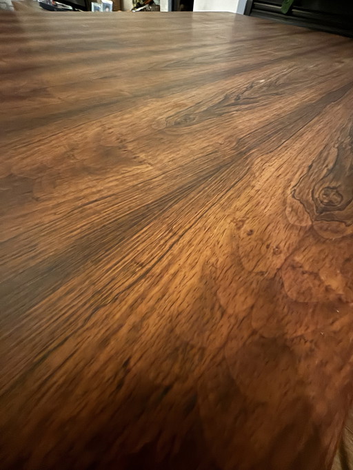 Deense design tafel teak fineer uitschuifbaar