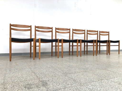 Set of 6 Vintage design Carl Ekström dining chairs