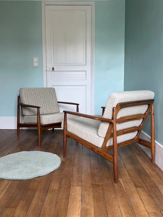 Poltrona scandinava vintage in teak – Poltrone, Wool, Scandinavian (photo 9 of 9)