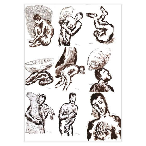 Pavlos Habidis ondertekende lithografie nostalgie (portfolio van 9) 1993 – Litho's & Zeefdrukken, Paper (photo 2 of 5)