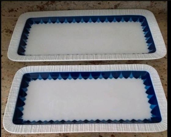 Image 1 of 2x Thomas Arcta (Rosenthal Group), 2 large meat platters, serving platters with bark edge, retro, vintage