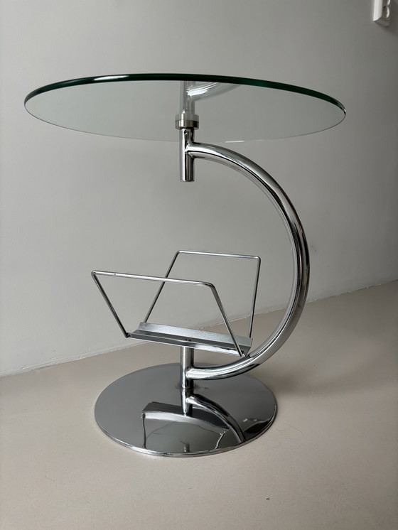 Image 1 of Bijzettafel di design in cromo Kokoon con finestra di lettura