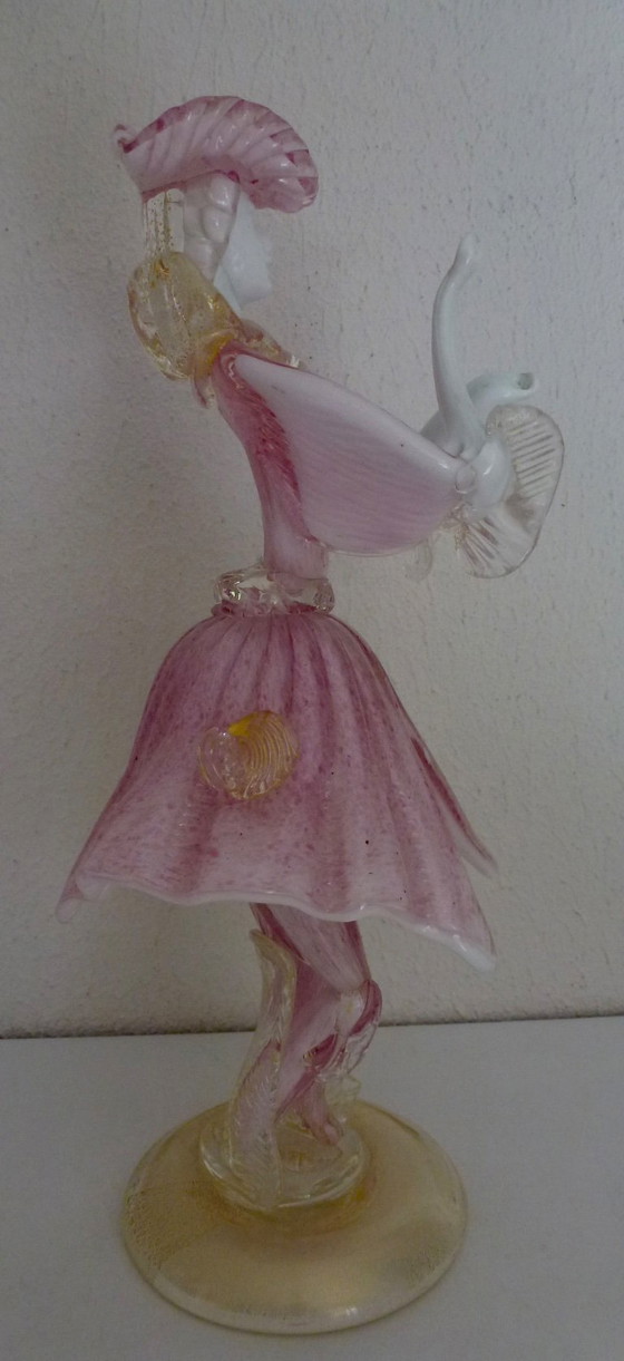 Image 1 of Vintage Murano glass by Barovier & Toso dancer, Goldoniano of Dandy.