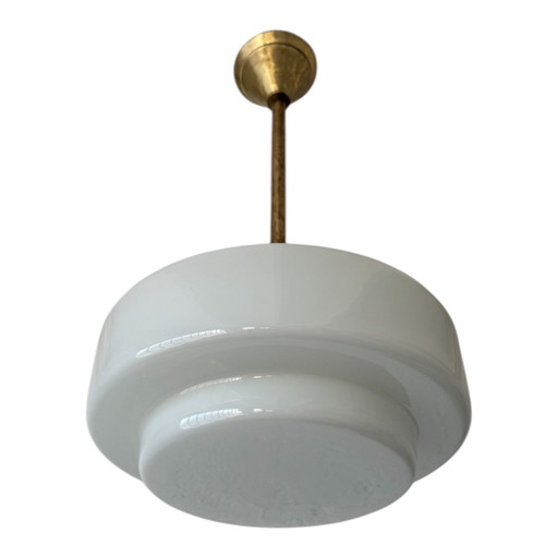 Art Deco opaline chandelier in the Bauhaus style